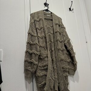 Tularosa Chunky Knit Cardigan Sweater - Olive